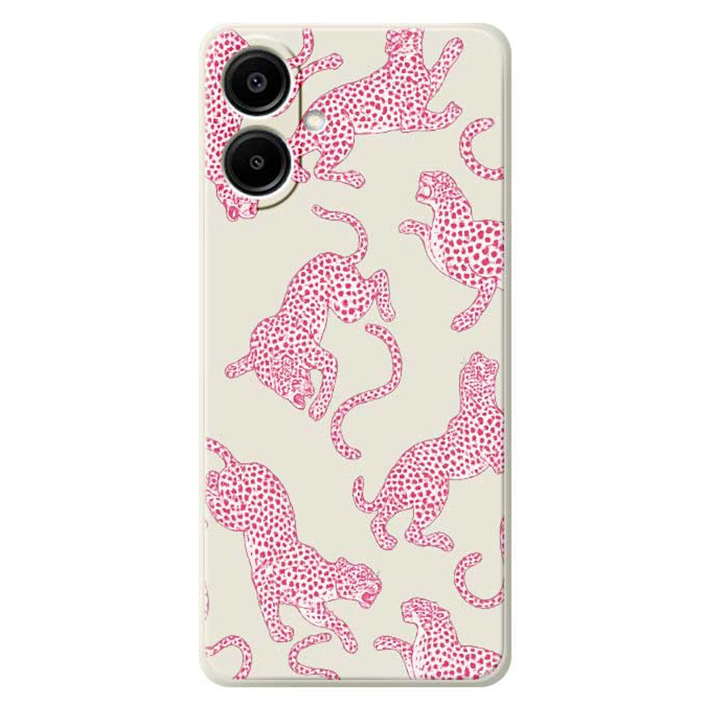 For Samsung Galaxy A08 5G / A08 4G / A07 5G / A07 4G Case Leopards Pattern Printing Straight Edge TPU Phone Back Cover