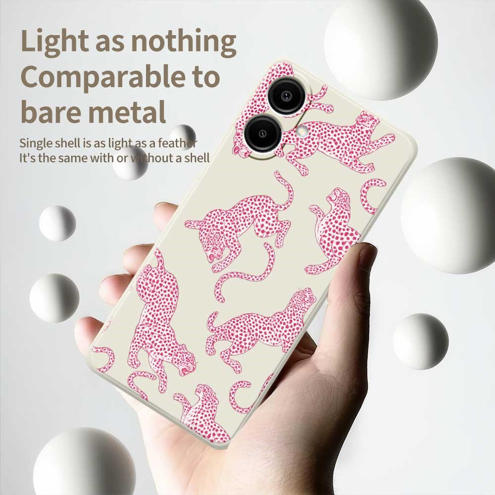 For Samsung Galaxy A08 5G / A08 4G / A07 5G / A07 4G Case Leopards Pattern Printing Straight Edge TPU Phone Back Cover