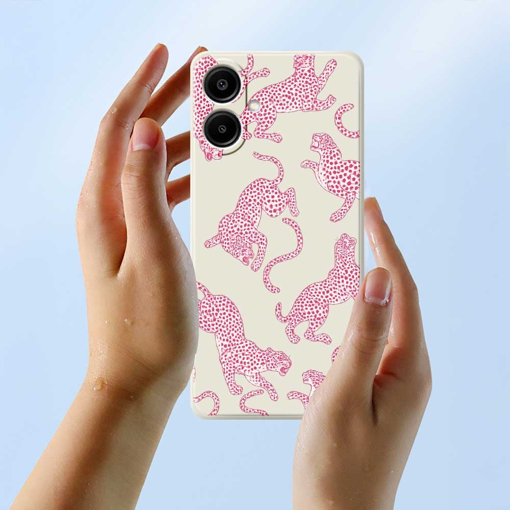 For Samsung Galaxy A08 5G / A08 4G / A07 5G / A07 4G Case Leopards Pattern Printing Straight Edge TPU Phone Back Cover