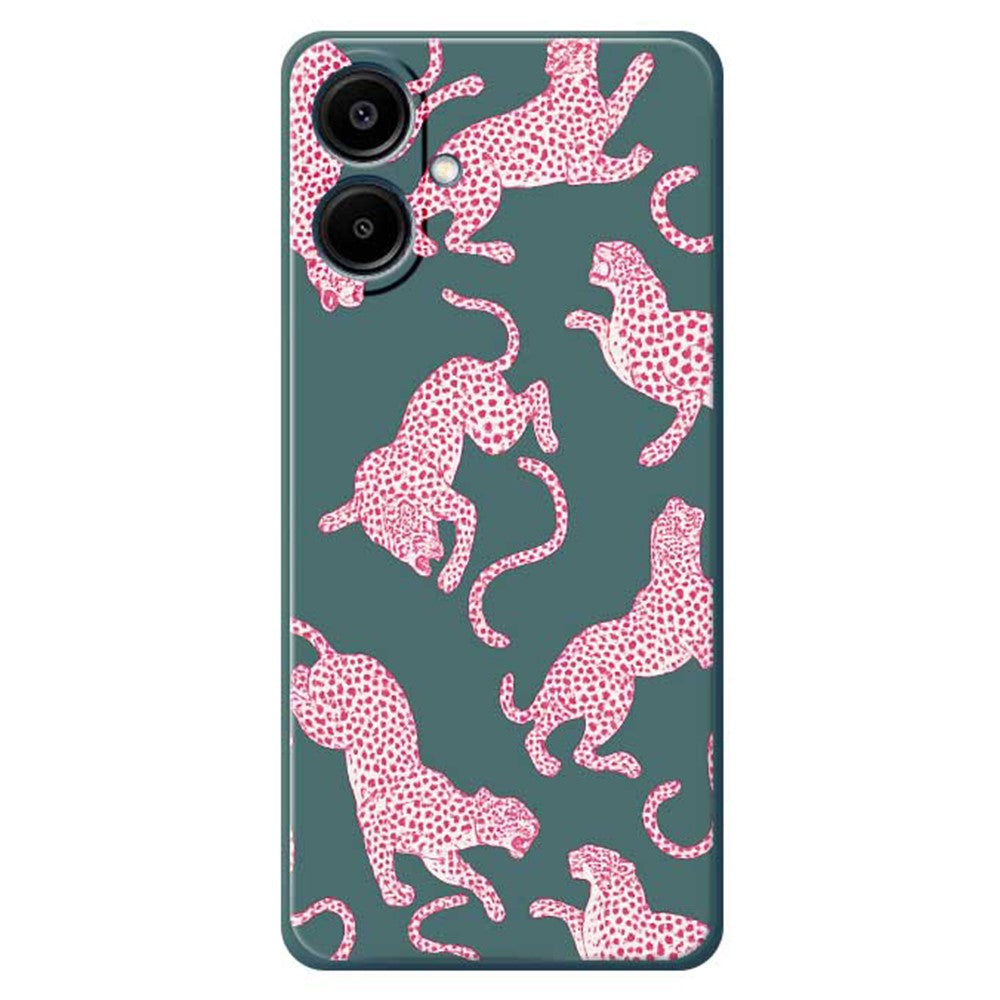 For Samsung Galaxy A08 5G / A08 4G / A07 5G / A07 4G Case Leopards Pattern Printing Straight Edge TPU Phone Back Cover