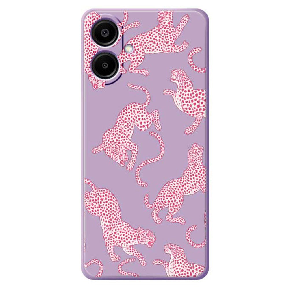 For Samsung Galaxy A08 5G / A08 4G / A07 5G / A07 4G Case Leopards Pattern Printing Straight Edge TPU Phone Back Cover