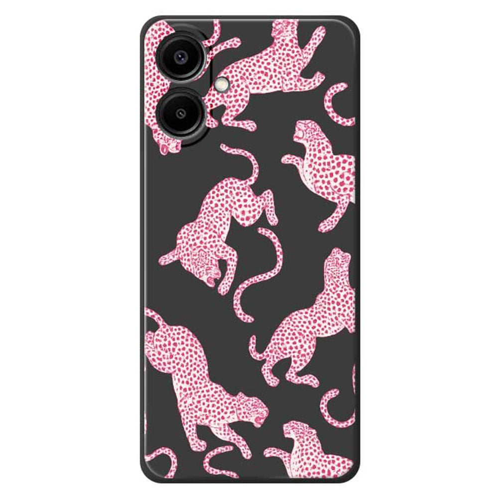 For Samsung Galaxy A08 5G / A08 4G / A07 5G / A07 4G Case Leopards Pattern Printing Straight Edge TPU Phone Back Cover