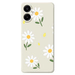 For Samsung Galaxy A08 5G / A08 4G / A07 5G / A07 4G Case Daisy Pattern Printing Straight Edge TPU Phone Back Cover