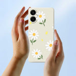 For Samsung Galaxy A08 5G / A08 4G / A07 5G / A07 4G Case Daisy Pattern Printing Straight Edge TPU Phone Back Cover