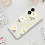 For Samsung Galaxy A08 5G / A08 4G / A07 5G / A07 4G Case Daisy Pattern Printing Straight Edge TPU Phone Back Cover