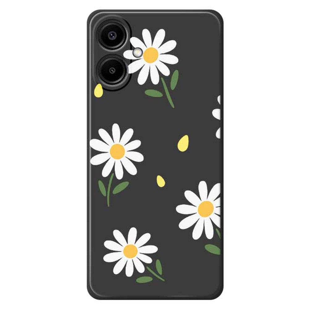 For Samsung Galaxy A08 5G / A08 4G / A07 5G / A07 4G Case Daisy Pattern Printing Straight Edge TPU Phone Back Cover