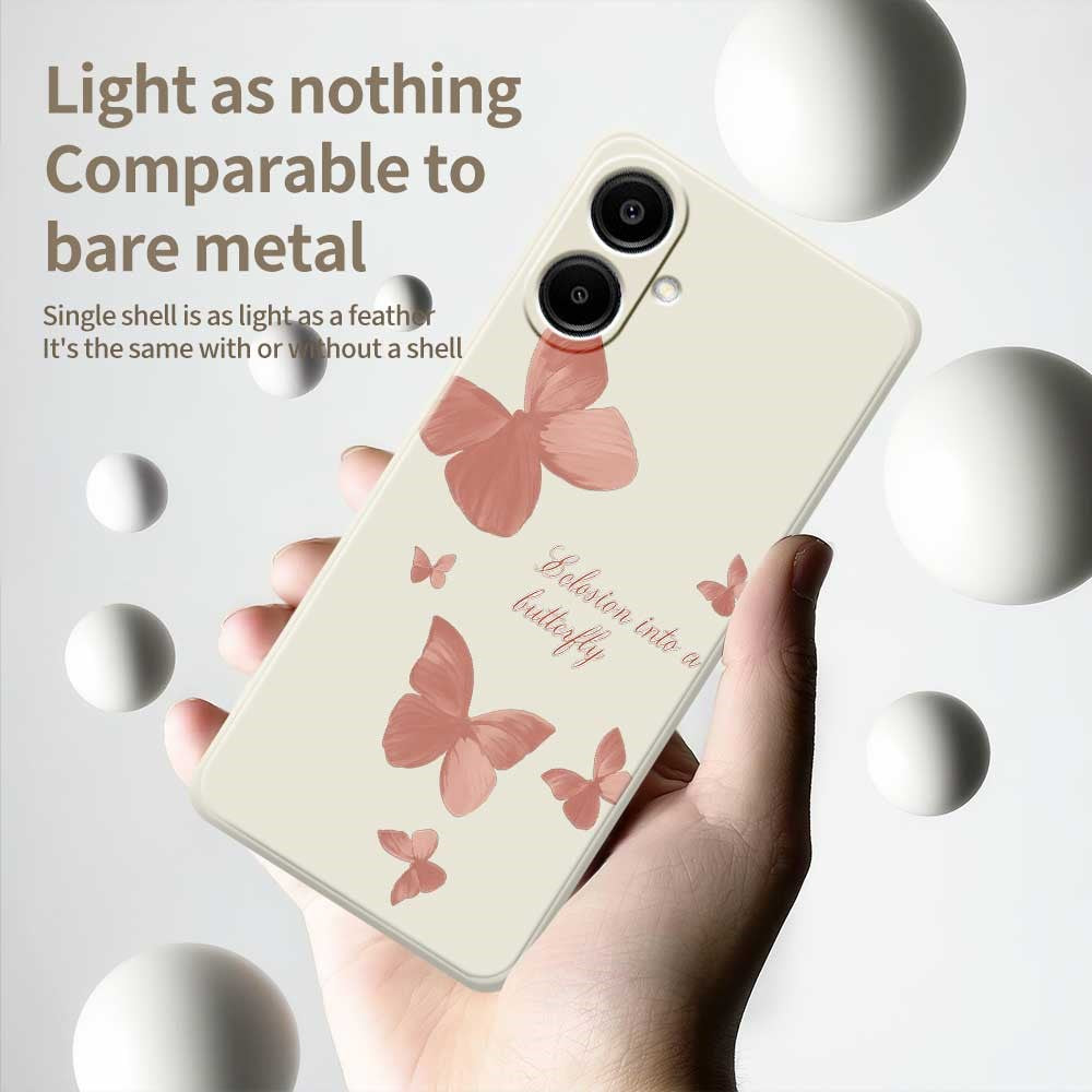 Til Samsung Galaxy A08 5G / A08 4G / A07 5G / A07 4G Cover med sommerfuglemønster, lige kant, TPU telefonbagcover