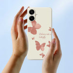 Til Samsung Galaxy A08 5G / A08 4G / A07 5G / A07 4G Cover med sommerfuglemønster, lige kant, TPU telefonbagcover
