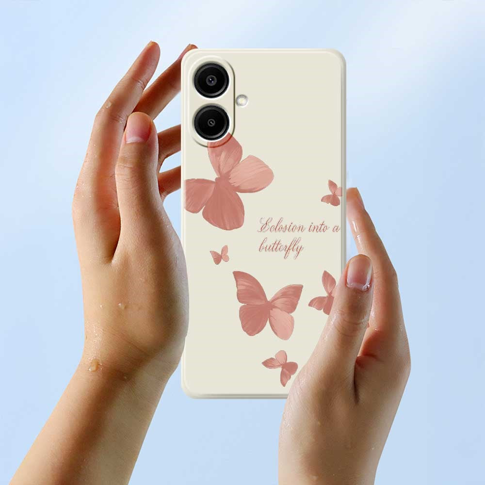 Til Samsung Galaxy A08 5G / A08 4G / A07 5G / A07 4G Cover med sommerfuglemønster, lige kant, TPU telefonbagcover