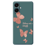 Til Samsung Galaxy A08 5G / A08 4G / A07 5G / A07 4G Cover med sommerfuglemønster, lige kant, TPU telefonbagcover