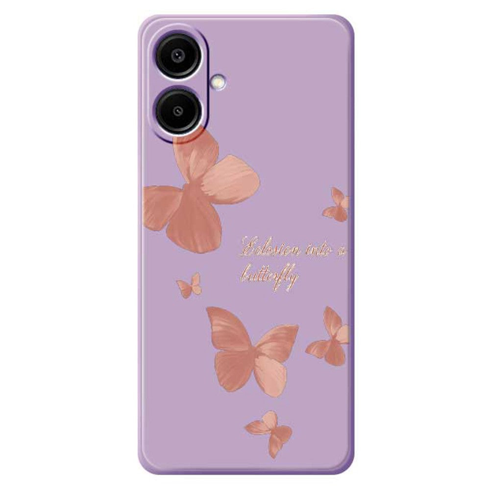 Til Samsung Galaxy A08 5G / A08 4G / A07 5G / A07 4G Cover med sommerfuglemønster, lige kant, TPU telefonbagcover
