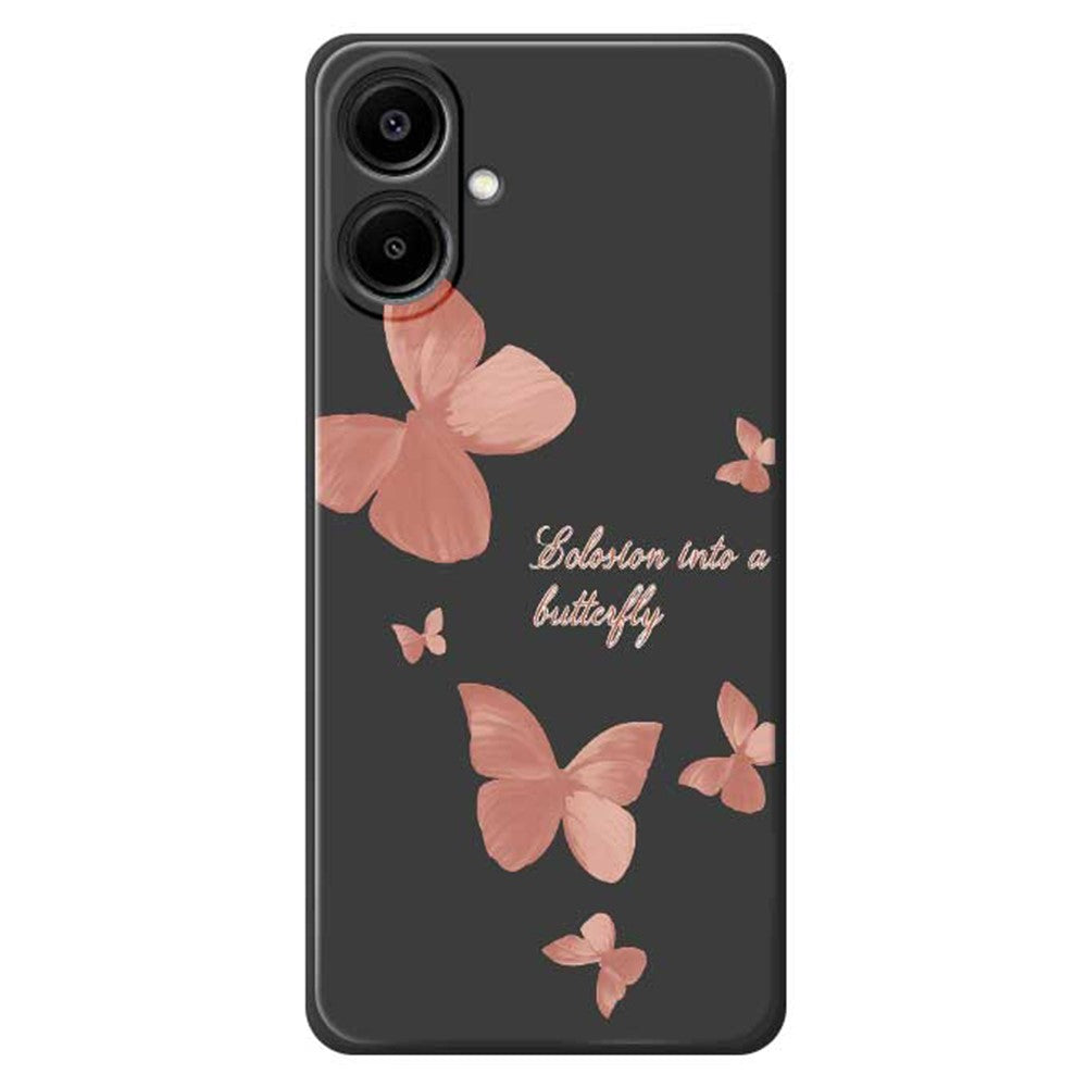 Til Samsung Galaxy A08 5G / A08 4G / A07 5G / A07 4G Cover med sommerfuglemønster, lige kant, TPU telefonbagcover