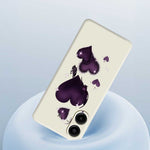 For Samsung Galaxy A08 5G / A08 4G / A07 5G / A07 4G / A07s 4G Case Purple Love Pattern Printing Straight Edge TPU Phone Back Cover