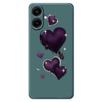 For Samsung Galaxy A08 5G / A08 4G / A07 5G / A07 4G / A07s 4G Case Purple Love Pattern Printing Straight Edge TPU Phone Back Cover