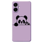Til Samsung Galaxy A08 5G / A08 4G / A07 5G / A07 4G Cover med Panda Hoved Mønster Tryk Lige Kant TPU Telefon Bagcover