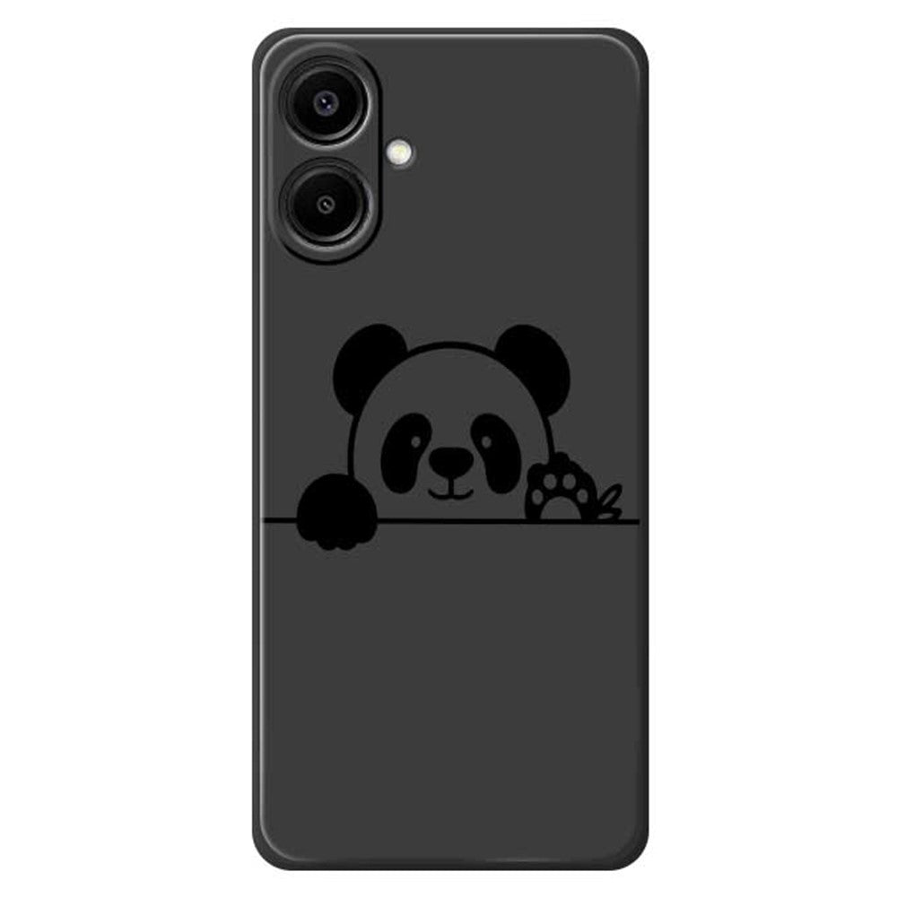 Til Samsung Galaxy A08 5G / A08 4G / A07 5G / A07 4G Cover med Panda Hoved Mønster Tryk Lige Kant TPU Telefon Bagcover
