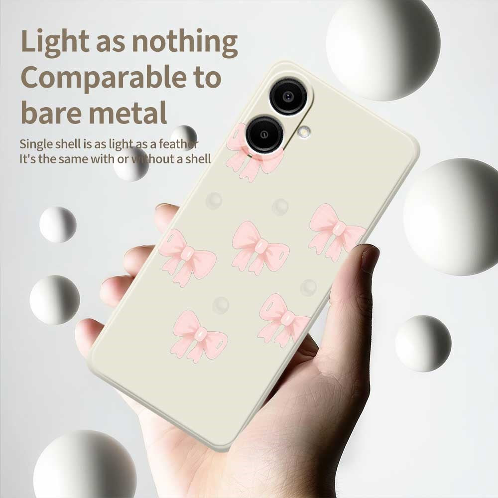 For Samsung Galaxy A08 5G / A08 4G / A07 5G / A07 4G Case Bows Pattern Printing Straight Edge TPU Phone Back Cover