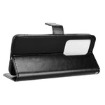 For Xiaomi Redmi 15 4G (EU) (171mm) PU Leather Case with Strap Crazy Horse Texture Phone Wallet Cover