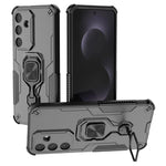 For Samsung Galaxy S25 FE Case Rotatable Ring Kickstand PC + TPU Shockproof Phone Cover