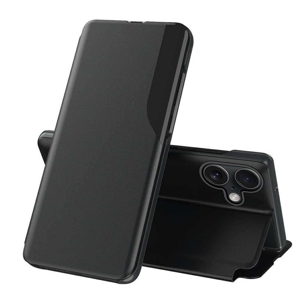 AMORUS För iPhone 17 Folio-skal med fällbart stativ i PU-läder