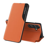 AMORUS For Samsung Galaxy S25+ Case View Window Stand PU Leather Phone Cover