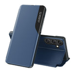 AMORUS For Samsung Galaxy S25+ Case View Window Stand PU Leather Phone Cover