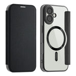 AMORUS For iPhone 17 Case Compatible with MagSafe RFID Blocking Card Holder Leather Phone Cover
