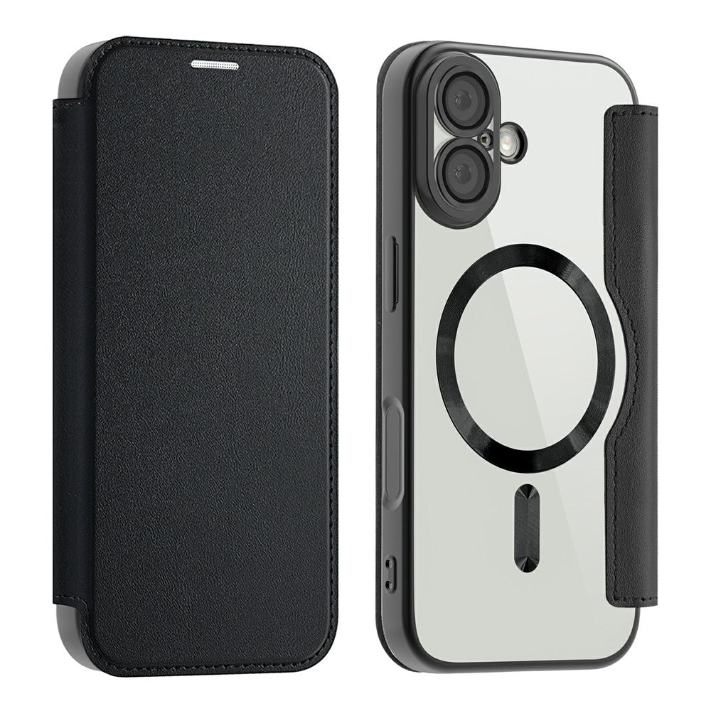 AMORUS For iPhone 17 Case Compatible with MagSafe RFID Blocking Card Holder Leather Phone Cover