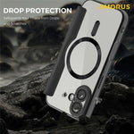 AMORUS For iPhone 17 Case Compatible with MagSafe RFID Blocking Card Holder Leather Phone Cover