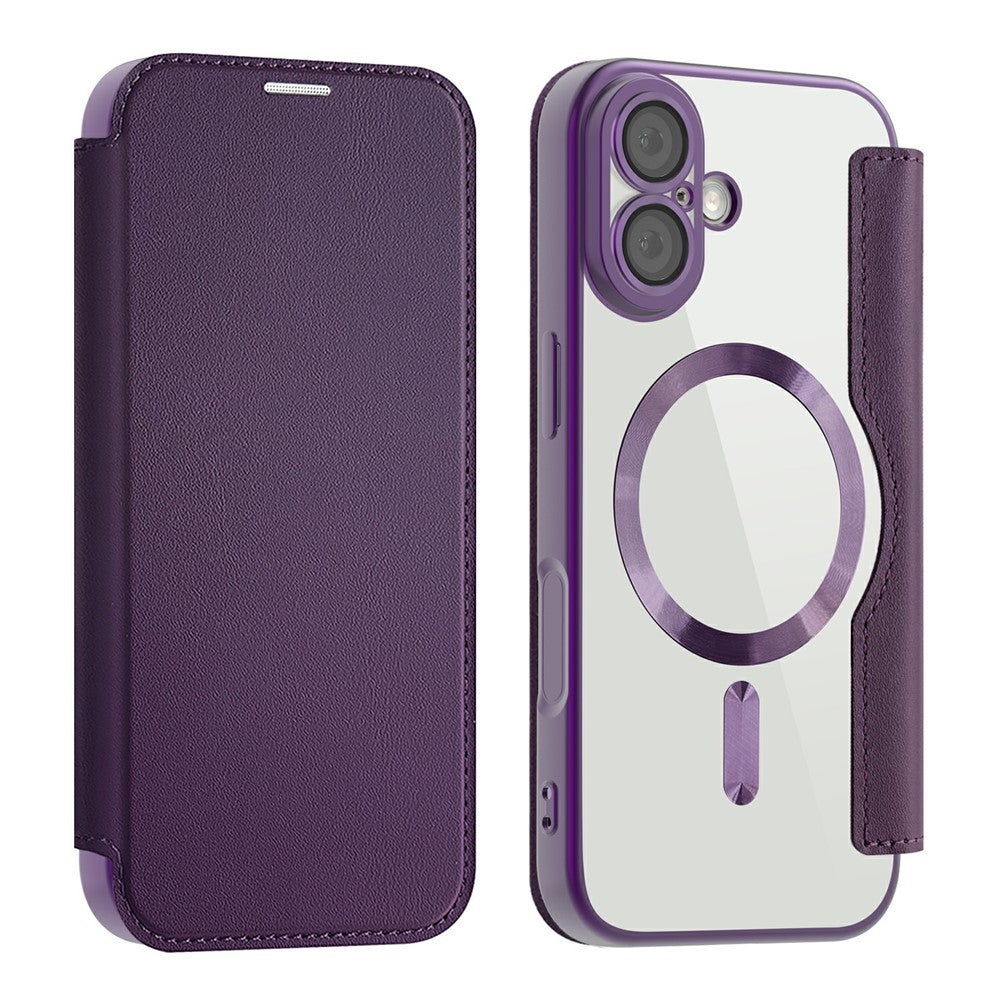 AMORUS For iPhone 17 Case Compatible with MagSafe RFID Blocking Card Holder Leather Phone Cover