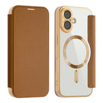 AMORUS For iPhone 17 Case Compatible with MagSafe RFID Blocking Card Holder Leather Phone Cover