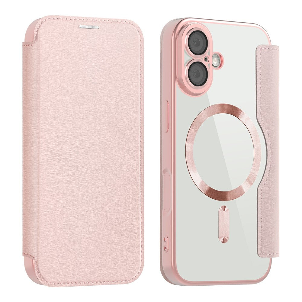 AMORUS For iPhone 17 Case Compatible with MagSafe RFID Blocking Card Holder Leather Phone Cover