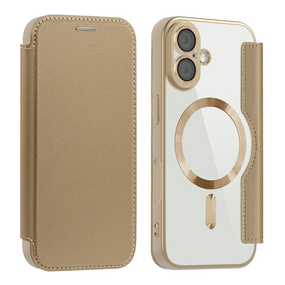 AMORUS For iPhone 17 Case Compatible with MagSafe RFID Blocking Card Holder Leather Phone Cover