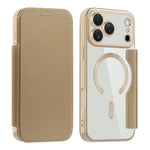 AMORUS For iPhone 17 Pro Max Case Compatible with MagSafe RFID Blocking Card Holder Leather Phone Cover