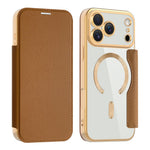 AMORUS For iPhone 17 Pro Max Case Compatible with MagSafe RFID Blocking Card Holder Leather Phone Cover