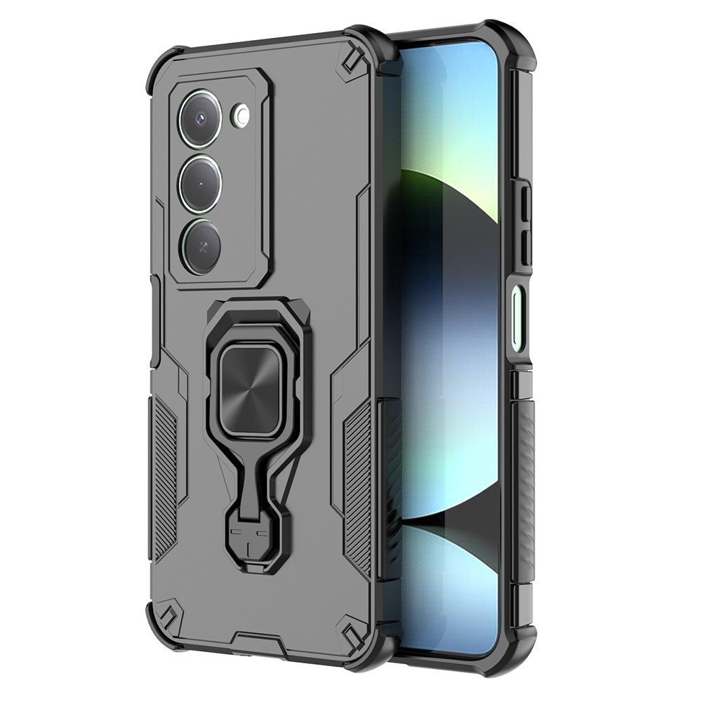 For Xiaomi Redmi 15 5G (Global) (169mm) Case Rotatable Ring Kickstand PC + TPU Shockproof Phone Cover