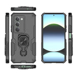 For Xiaomi Redmi 15 5G (Global) (169mm) Case Rotatable Ring Kickstand PC + TPU Shockproof Phone Cover