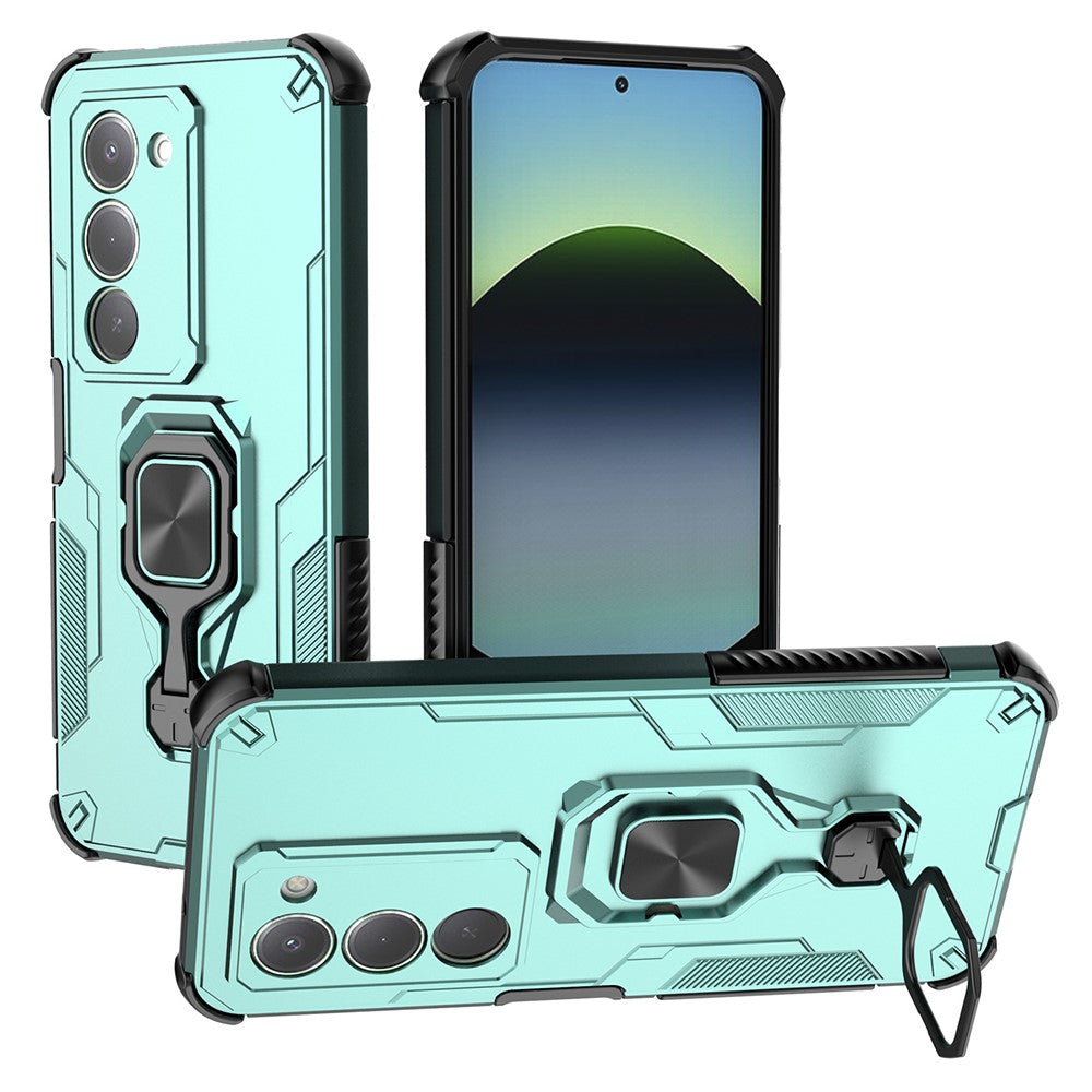 For Xiaomi Redmi 15 5G (Global) (169mm) Case Rotatable Ring Kickstand PC + TPU Shockproof Phone Cover