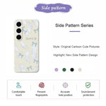 For Samsung Galaxy S25 FE Case White Feathers Pattern Printing Straight Edge TPU Phone Back Cover