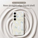 For Samsung Galaxy S25 FE Case White Feathers Pattern Printing Straight Edge TPU Phone Back Cover