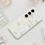 For Samsung Galaxy S25 FE Case White Feathers Pattern Printing Straight Edge TPU Phone Back Cover