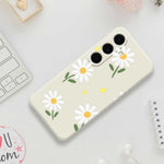 For Samsung Galaxy S25 FE Case Daisy Pattern Printing Straight Edge TPU Phone Back Cover