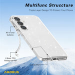 AMORUS For Samsung Galaxy S25 / S24 Case Soft TPU Hard PC Back Shockproof Phone Cover