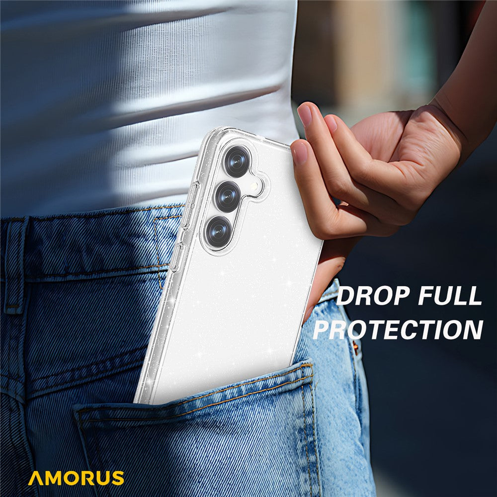 AMORUS For Samsung Galaxy S25 / S24 Case Soft TPU Hard PC Back Shockproof Phone Cover