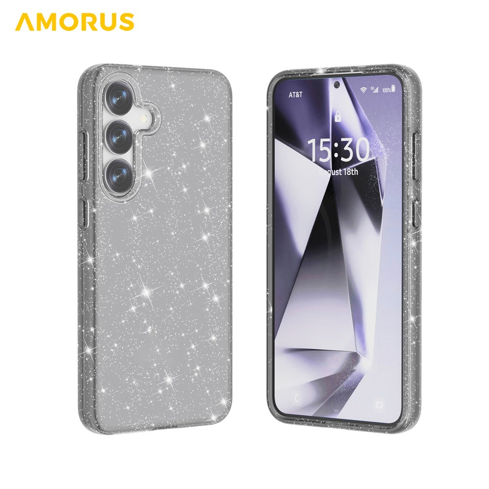 AMORUS For Samsung Galaxy S25+ / S24+ Case Soft TPU Hard PC Back Shockproof Phone Cover