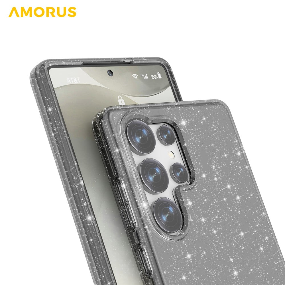AMORUS For Samsung Galaxy S25 Ultra Case Soft TPU Hard PC Back Shockproof Phone Cover