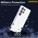 AMORUS For Samsung Galaxy S25 Ultra Case Soft TPU Hard PC Back Shockproof Phone Cover