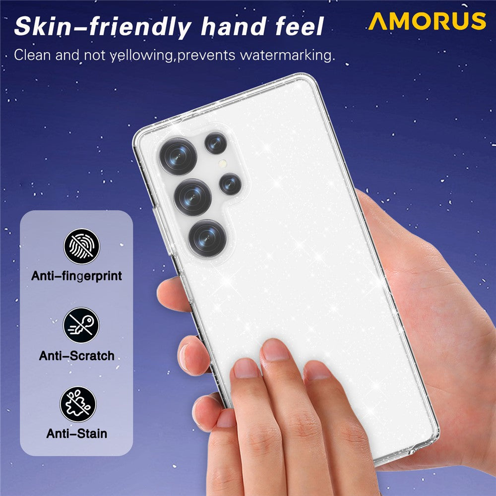 AMORUS For Samsung Galaxy S25 Ultra Case Soft TPU Hard PC Back Shockproof Phone Cover