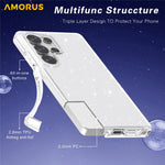 AMORUS For Samsung Galaxy S25 Ultra Case Soft TPU Hard PC Back Shockproof Phone Cover