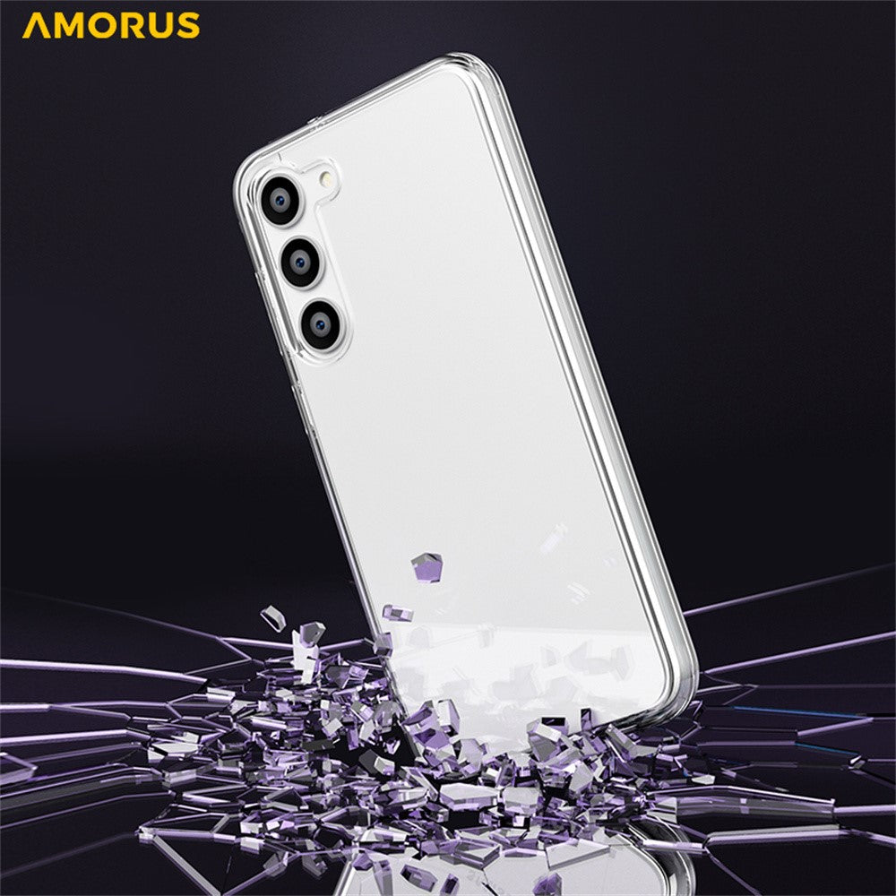 AMORUS For Samsung Galaxy S23 Case Soft TPU Hard PC Back Shockproof Phone Cover